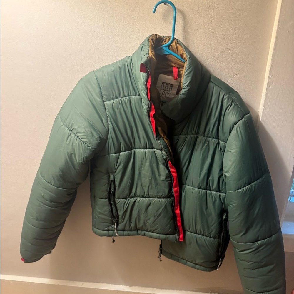 Topo Designs NWT Woman’s Insulated Green Mountain Puffer Jacket: Forest Green